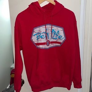 Beta Club red hoodie